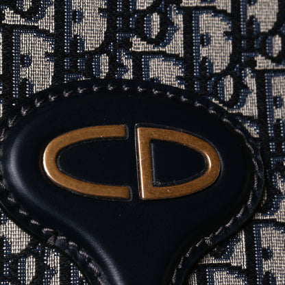 Christian Dior Oblique Fold Over Clutch Blue 13 of 14