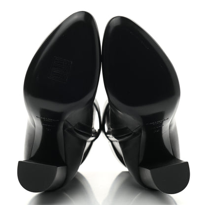 Saint Laurent Calfskin Joplin Buckle Booties 38 Black 5 of 6