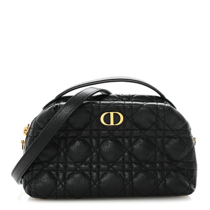 Christian Dior Supple Calfskin Cannage D-Cosy Pouch Black 1 of 9