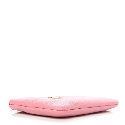 Chanel Goatskin Small CC Clover Cosmetic Case Pink 8 of 9