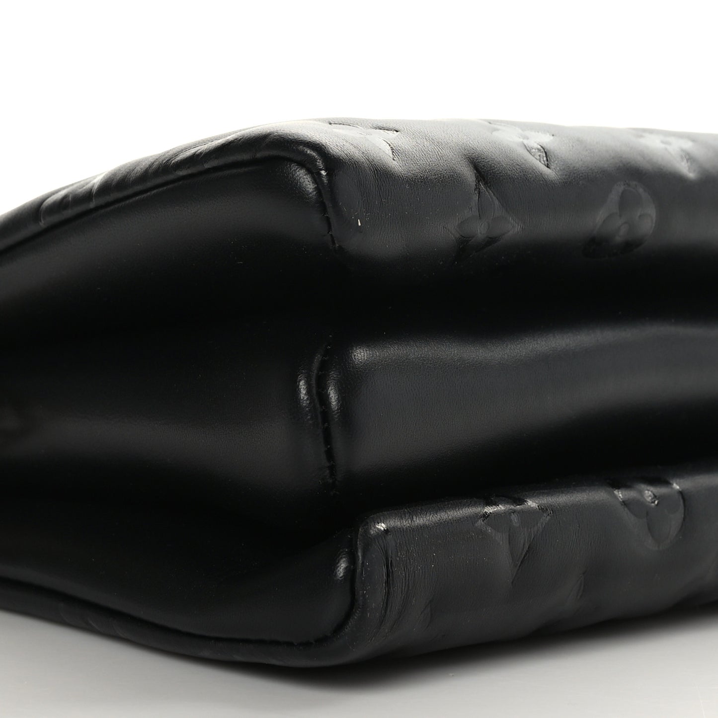 Lambskin Embossed Monogram Coussin PM Black