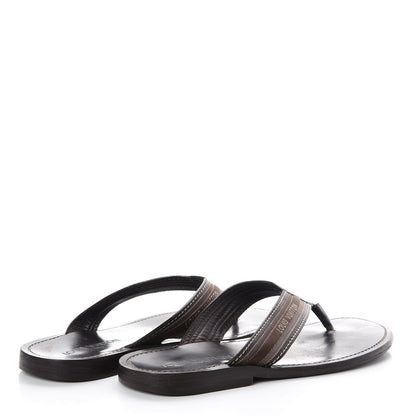Louis Vuitton Canvas Damier Mens Thong Sandals 8.5 Brown 4 of 11