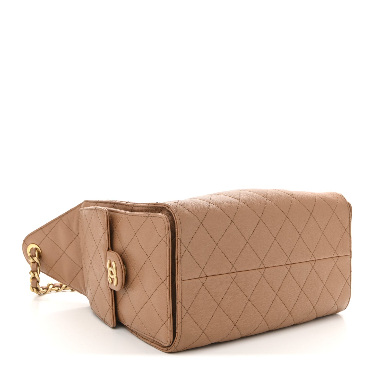 Caviar Quilted Small Chanel 25 Handbag Brown