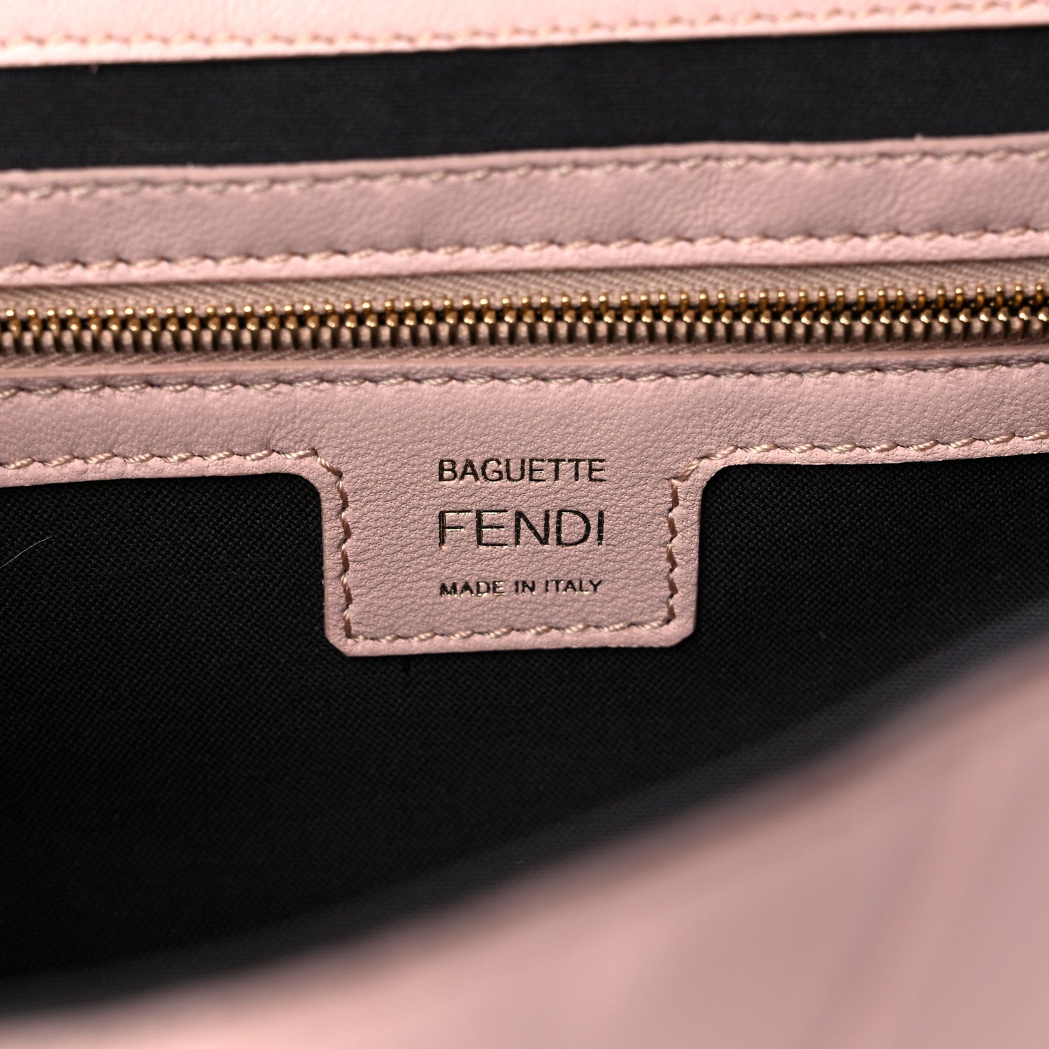 Fendi Nappa FF 1974 Embossed Baguette Rosa Quarzo 6 of 11