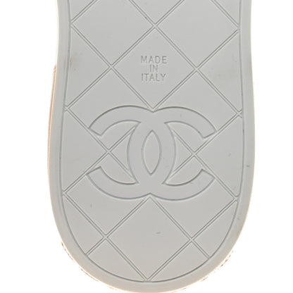 Chanel Lambskin Quilted Womens CC Stroll Sneakers 37 Beige 8 of 8