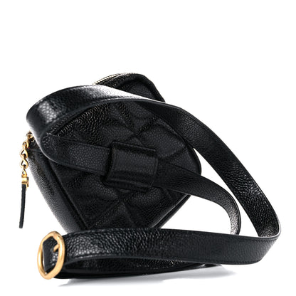 Chanel Caviar Quilted Diamond Belt Coin Purse Black 3 of 10