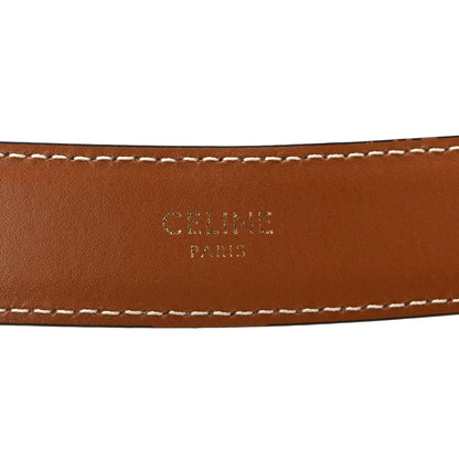 Celine Box Calfskin Medium 25mm Triomphe Belt 80 32 Tan 3 of 6