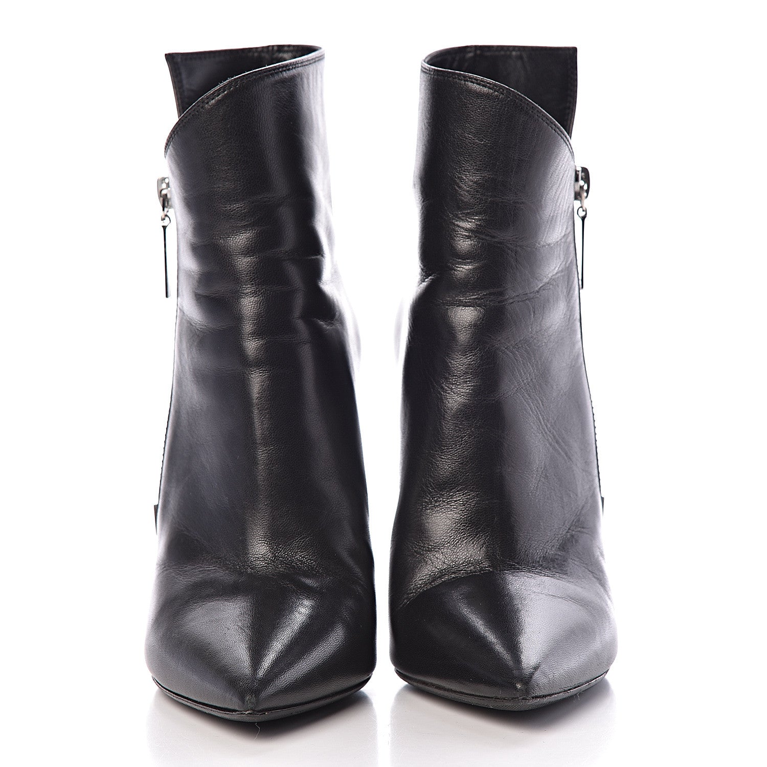 Saint Laurent Calfskin Niki 105 Wedge Booties 35.5 Black 2 of 13