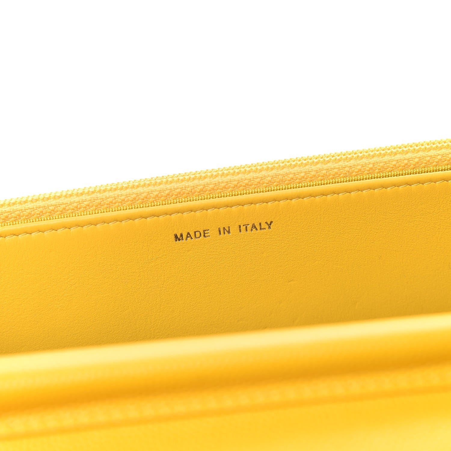 Chanel Caviar Chevron Quilted Wallet On Chain WOC Yellow 9 of 11