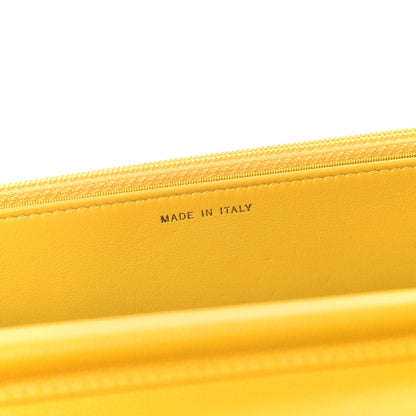 Chanel Caviar Chevron Quilted Wallet On Chain WOC Yellow 9 of 11