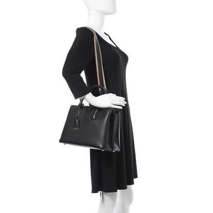 MCM Grained Calfskin Medium Milla Tote Black 2 of 14