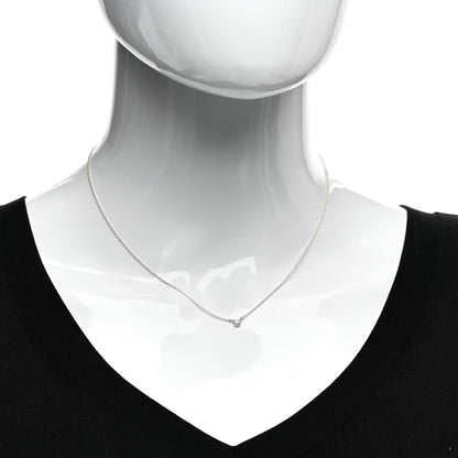 Tiffany Sterling Silver Diamond .03ct Elsa Peretti Diamonds by the Yard Pendant Necklace 2 of 4