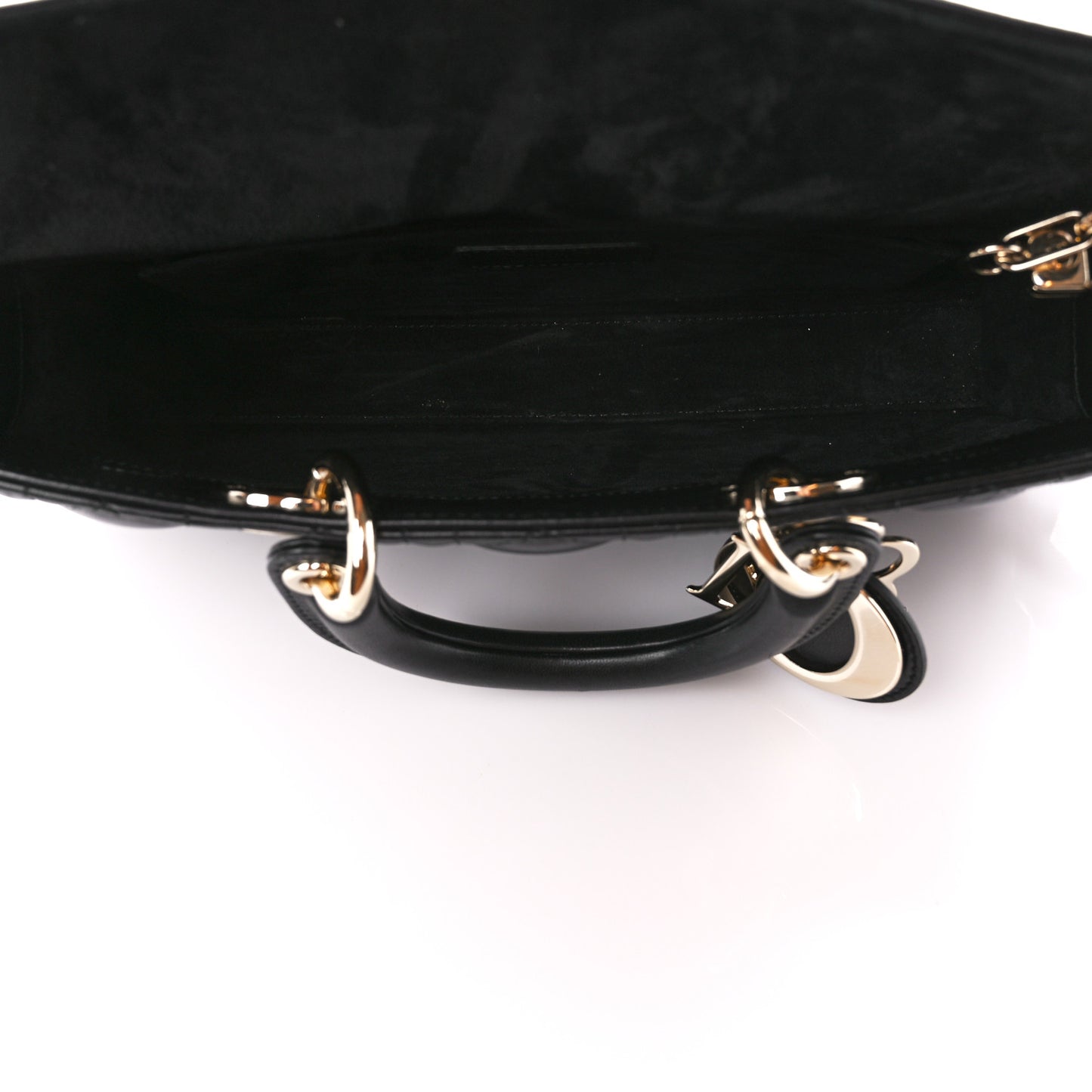 Lambskin Cannage Medium Lady D-Joy Black