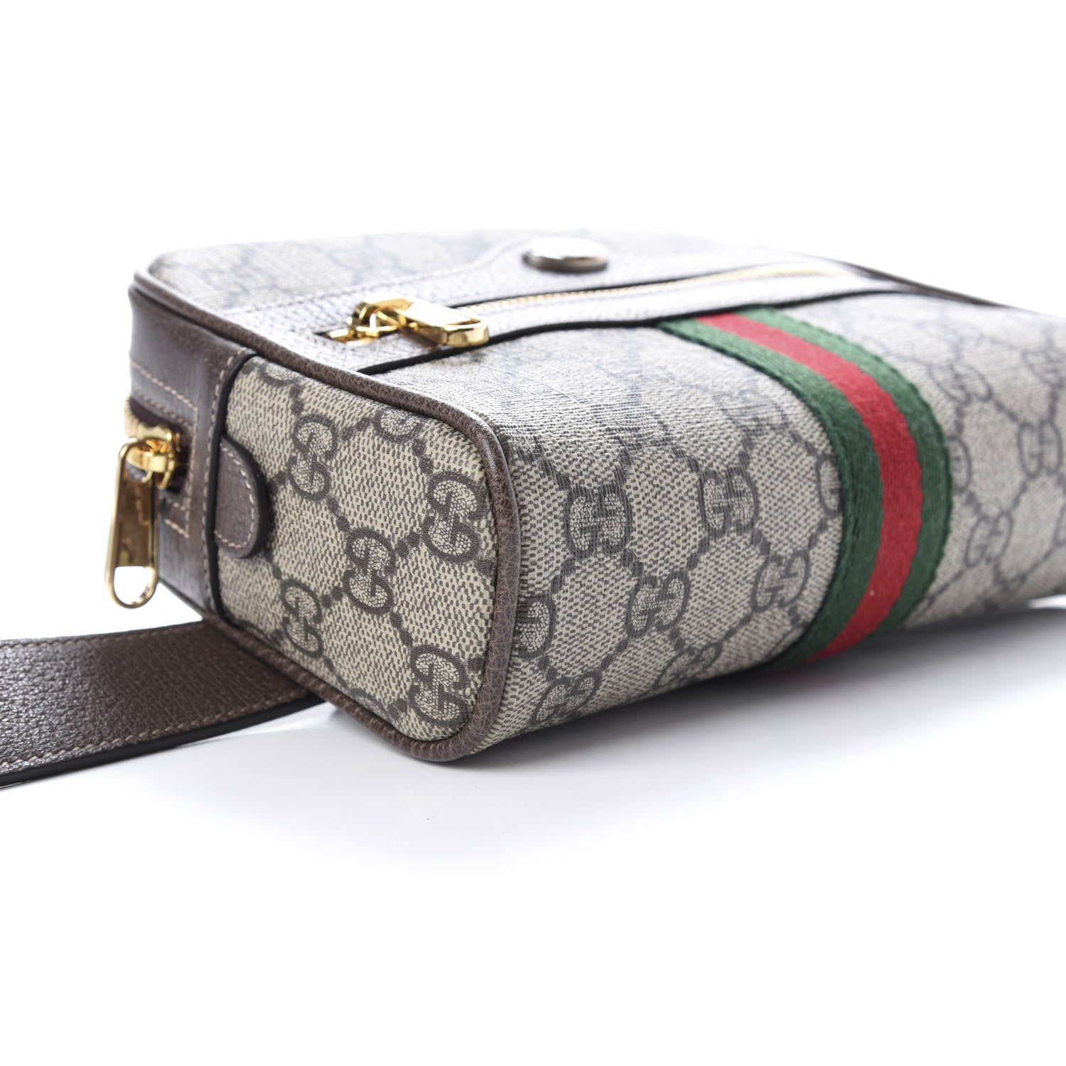 Gucci GG Supreme Monogram Web Small Ophidia Belt Bag 75 30 Dark Brown 7 of 11