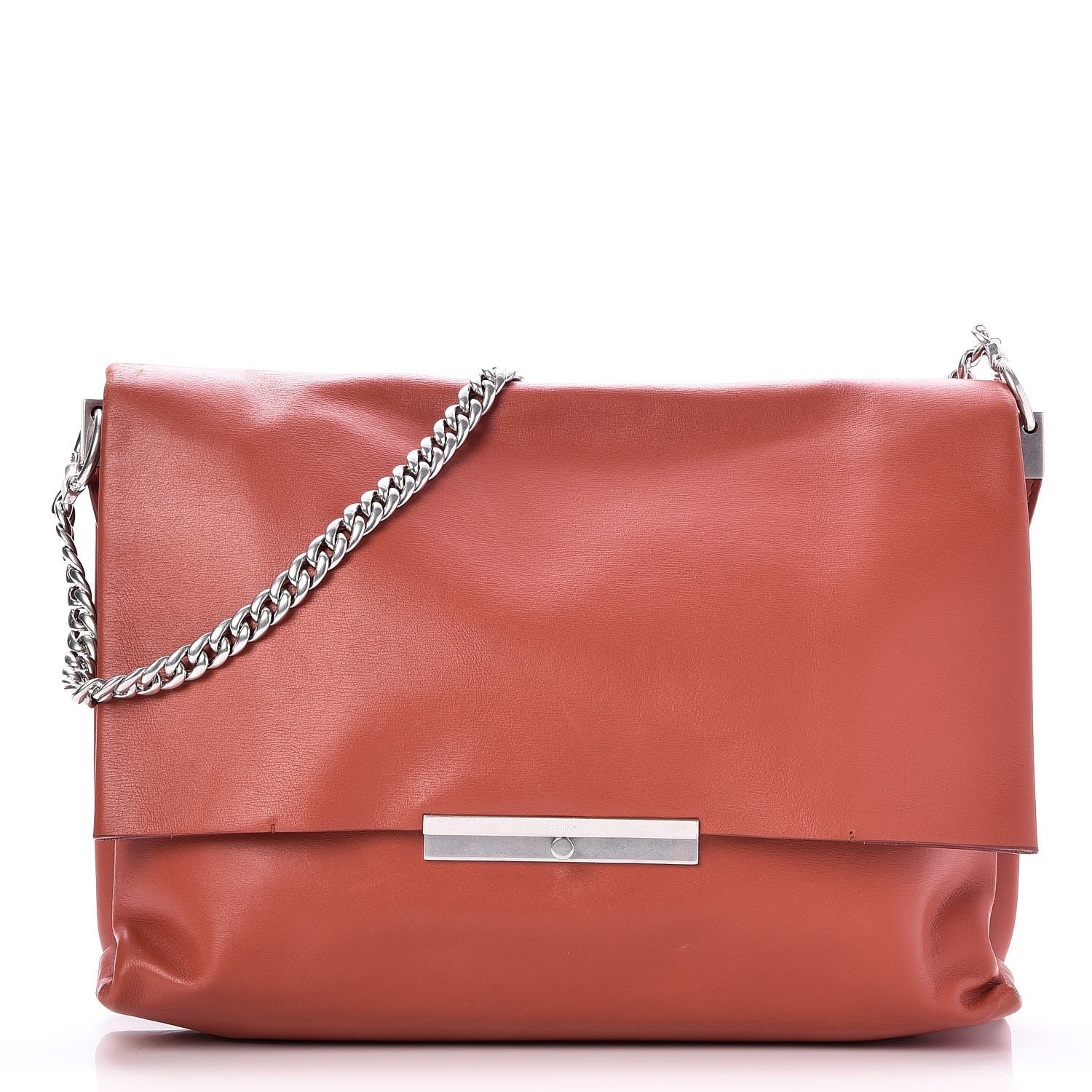Celine Smooth Calfskin Blade Chain Flap Terracotta 1 of 10