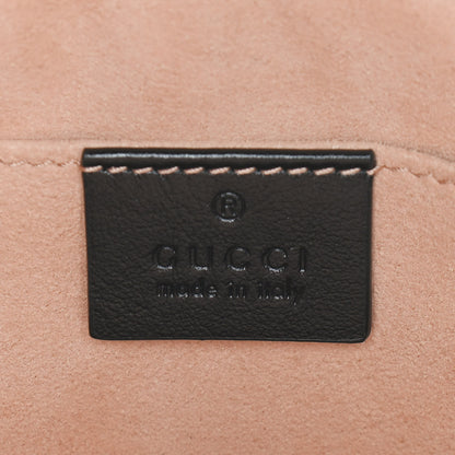 Gucci Monogram Matelasse Diagonal Small GG Marmont Chain Shoulder Bag Beige Black 6 of 9