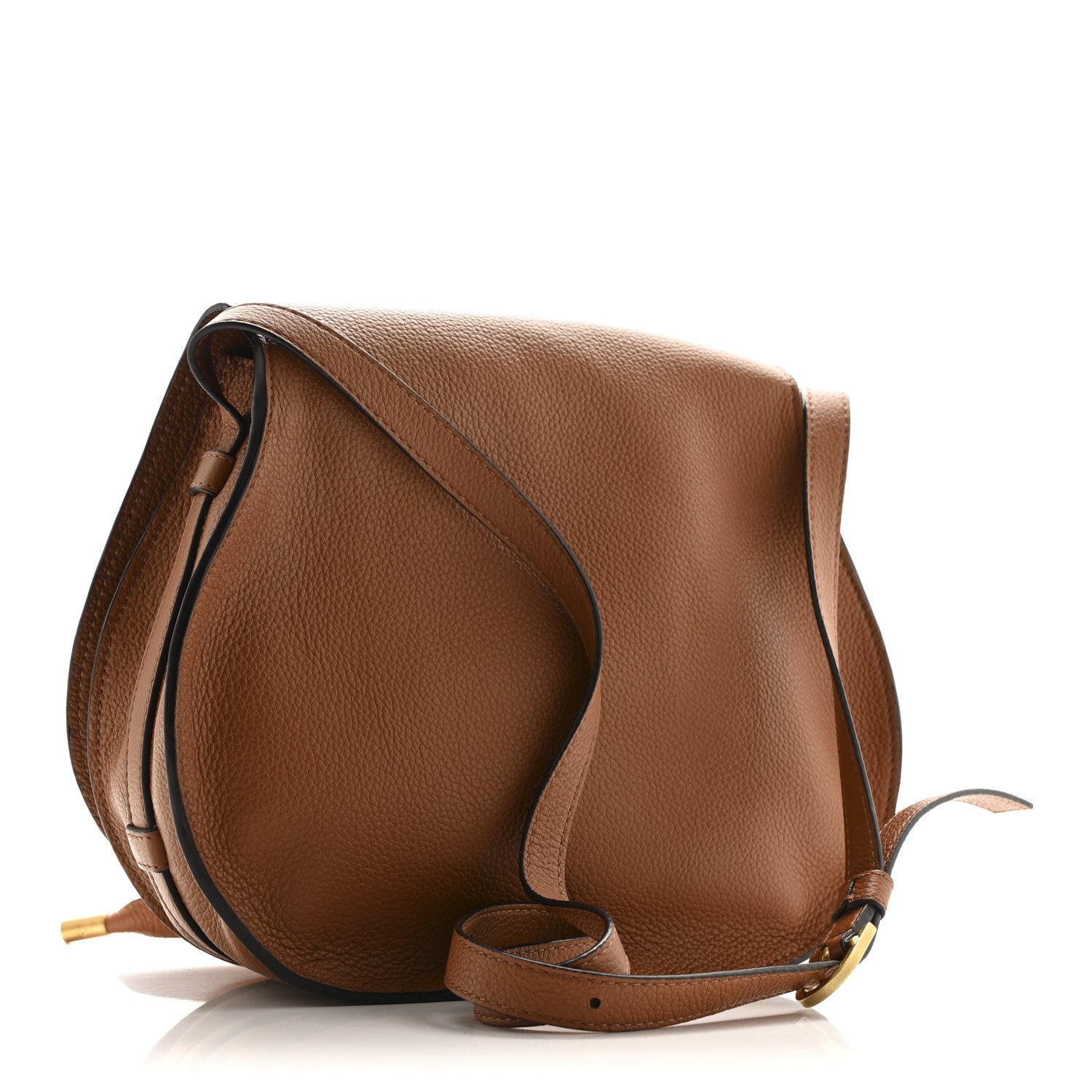Chloe Calfskin Medium Marcie Round Crossbody Bag Tan 3 of 15