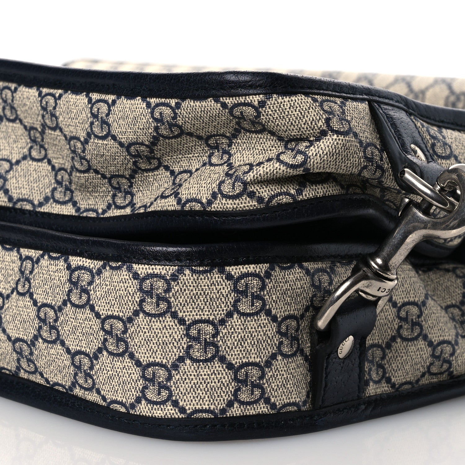 Gucci GG Supreme Monogram Web Savoy Garment Bag Beige Blue 9 of 10