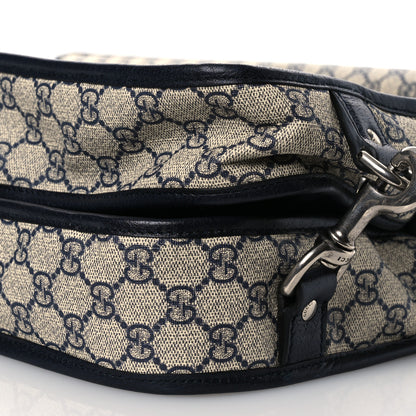 Gucci GG Supreme Monogram Web Savoy Garment Bag Beige Blue 9 of 10