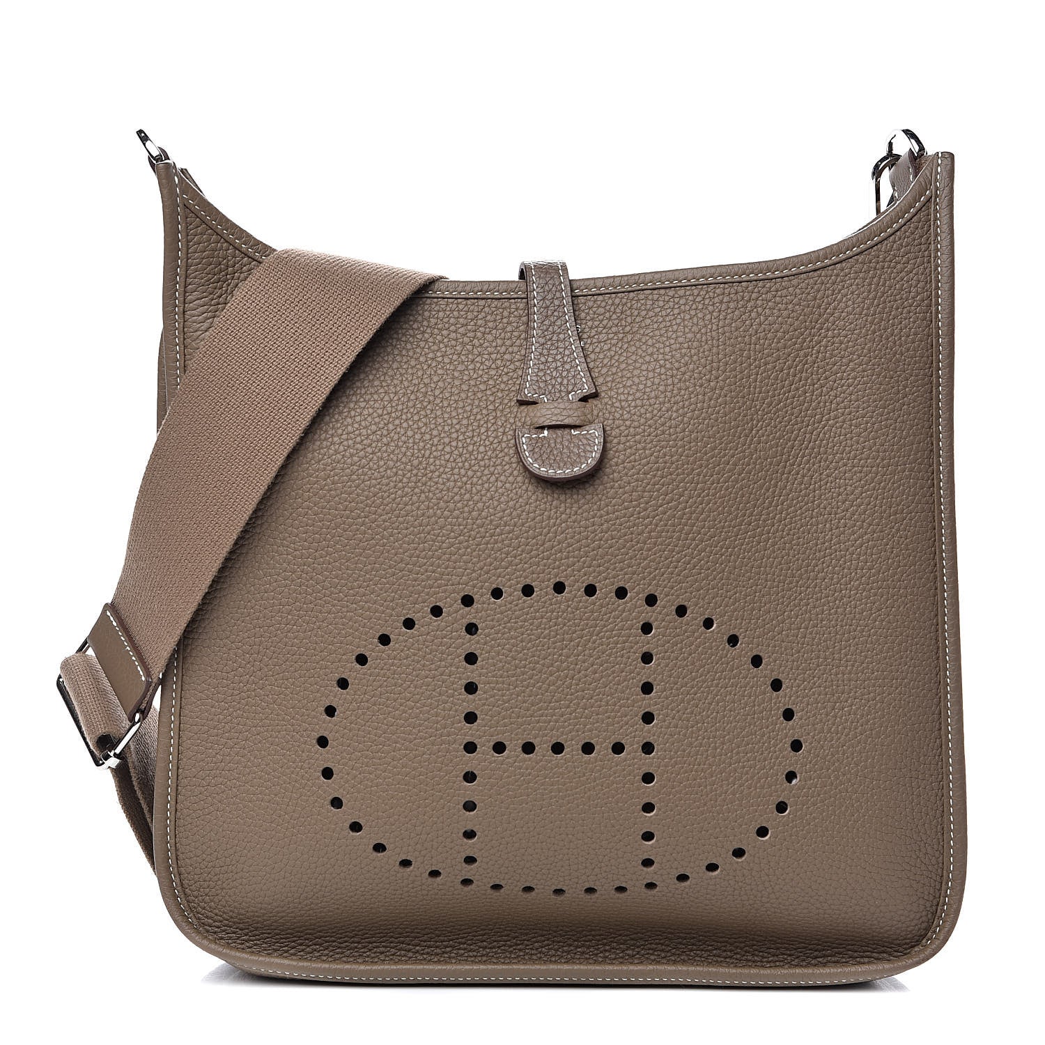 Hermes Taurillon Clemence Evelyne III PM Etoupe 1 of 13