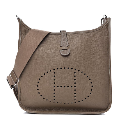 Hermes Taurillon Clemence Evelyne III PM Etoupe 1 of 13