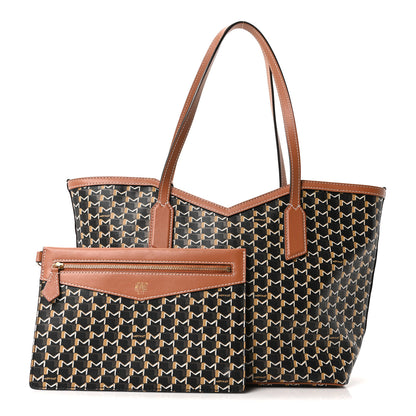Moynat Calfskin Canvas M Tote PM Brown 3 of 10