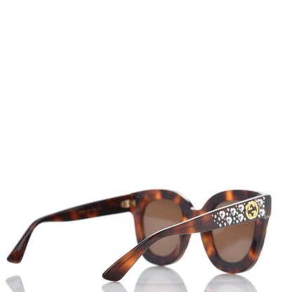 Gucci Acetate Hearts Cat Eye Sunglasses GG0116S Havana 4 of 8