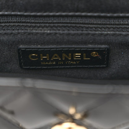 Chanel Patent Quilted Shiny Coco Small Flap Hobo Black 6 of 10