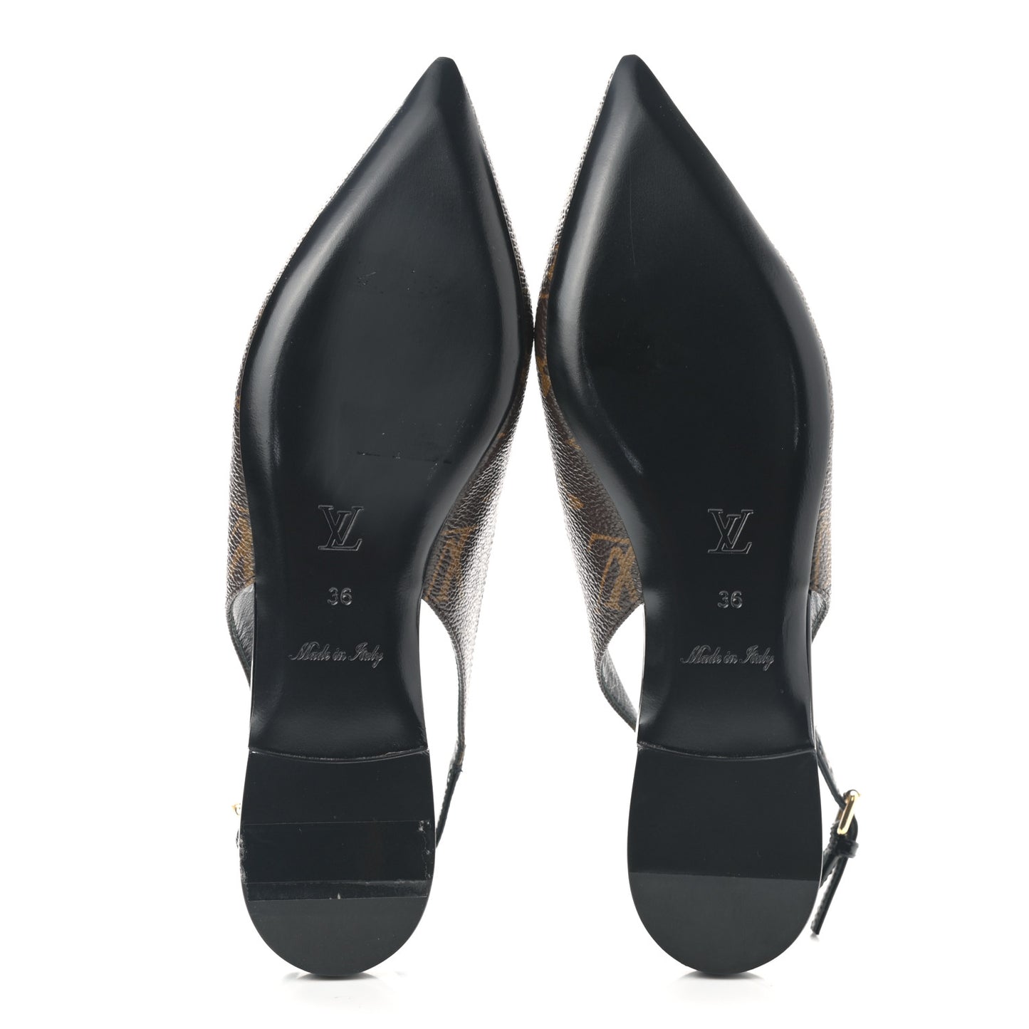 Patent Monogram Cherie Slingback Ballerina Flats 36