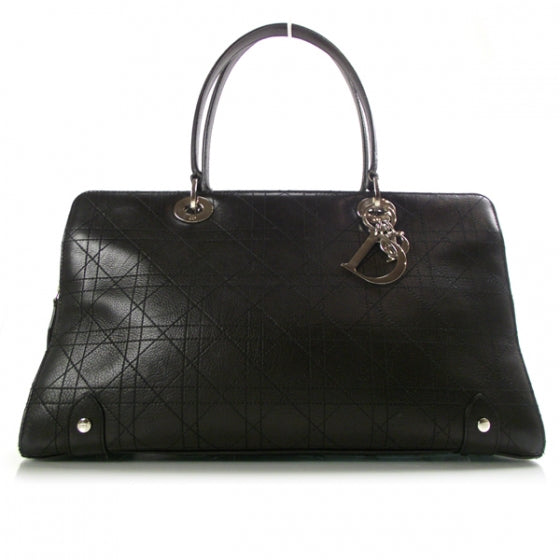 Christian Dior Calfskin Cannage Stitched Large East West Lady Dior Black 1 of 10