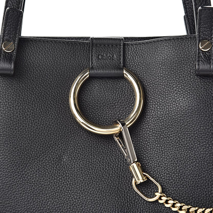 Chloe Grained Calfskin Suede Medium Faye Tote Black 8 of 11