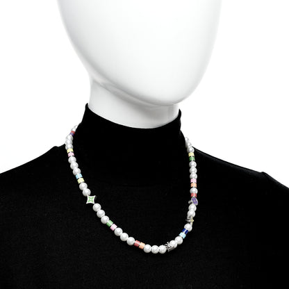 Louis Vuitton Metal Pearl Monogram Party Necklace 2 of 4