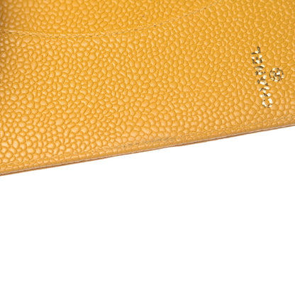 Chanel Caviar CC Mini Ring Agenda Planner Yellow 14 of 16
