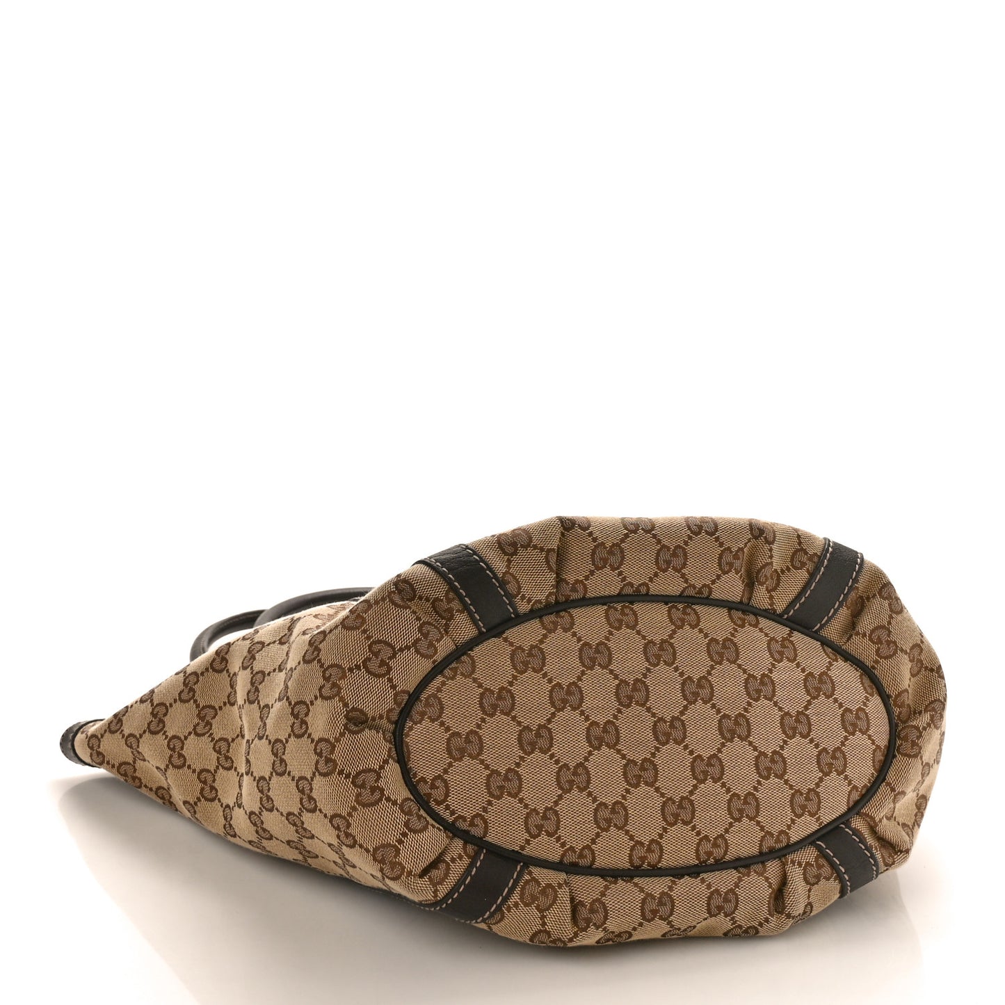 Monogram Medium D Gold Tote Bag Brown