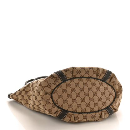 Gucci Monogram Medium D Gold Tote Bag Brown 4 of 12