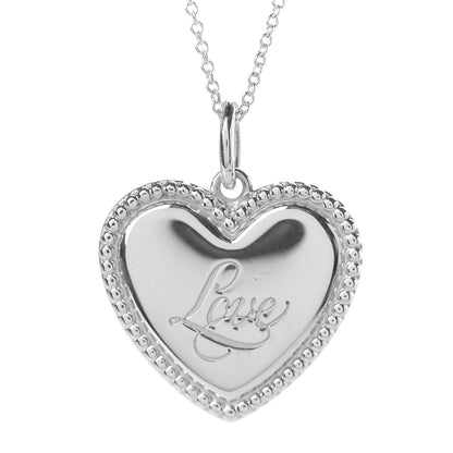 Tiffany Sterling Silver Love Heart Pendant Necklace 4 of 6