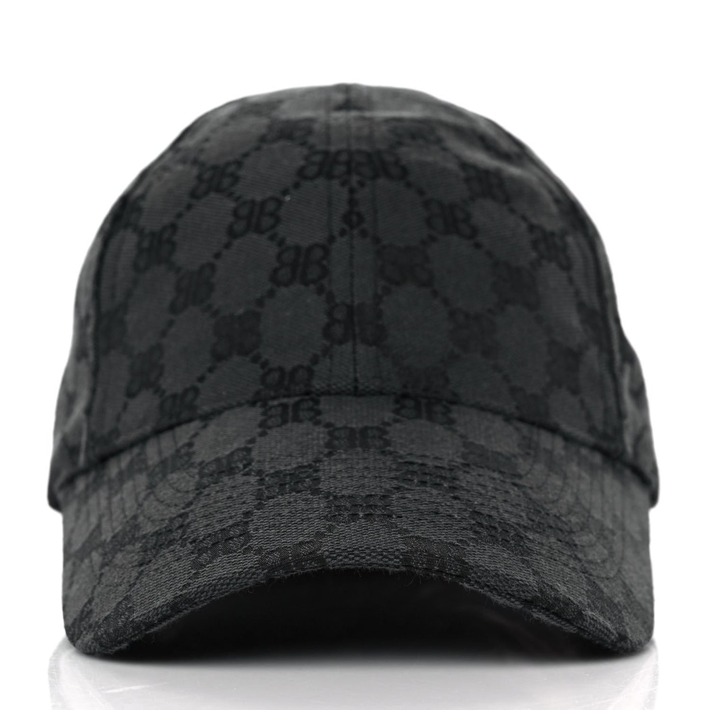 X BALENCIAGA BB Monogram Baseball Hat S Black