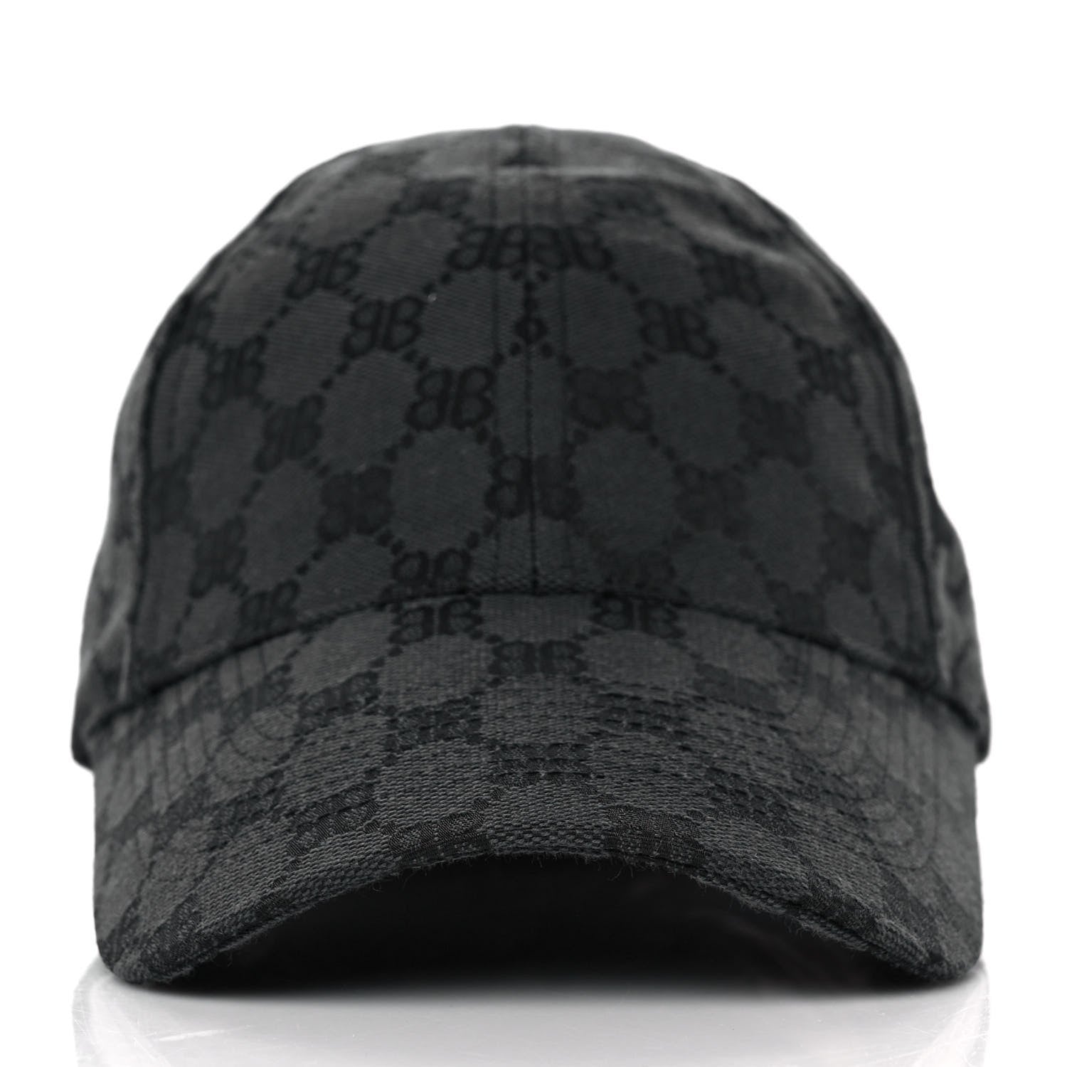 Gucci X BALENCIAGA BB Monogram Baseball Hat S Black 3 of 8