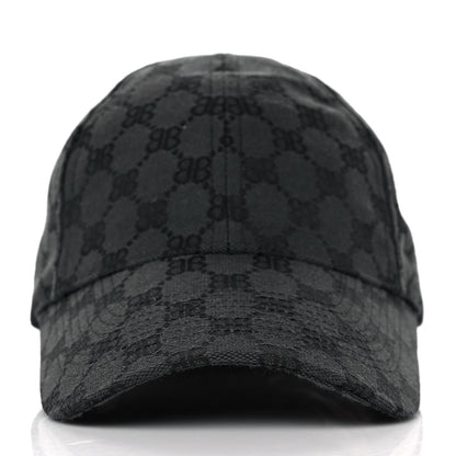 Gucci X BALENCIAGA BB Monogram Baseball Hat S Black 3 of 8