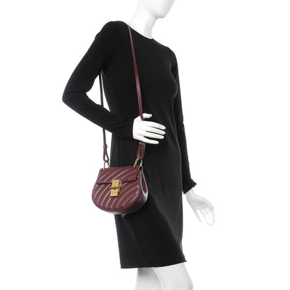 Chloe Calfskin Quilted Mini Drew Bijou Shoulder Bag Burnt Brown 2 of 8