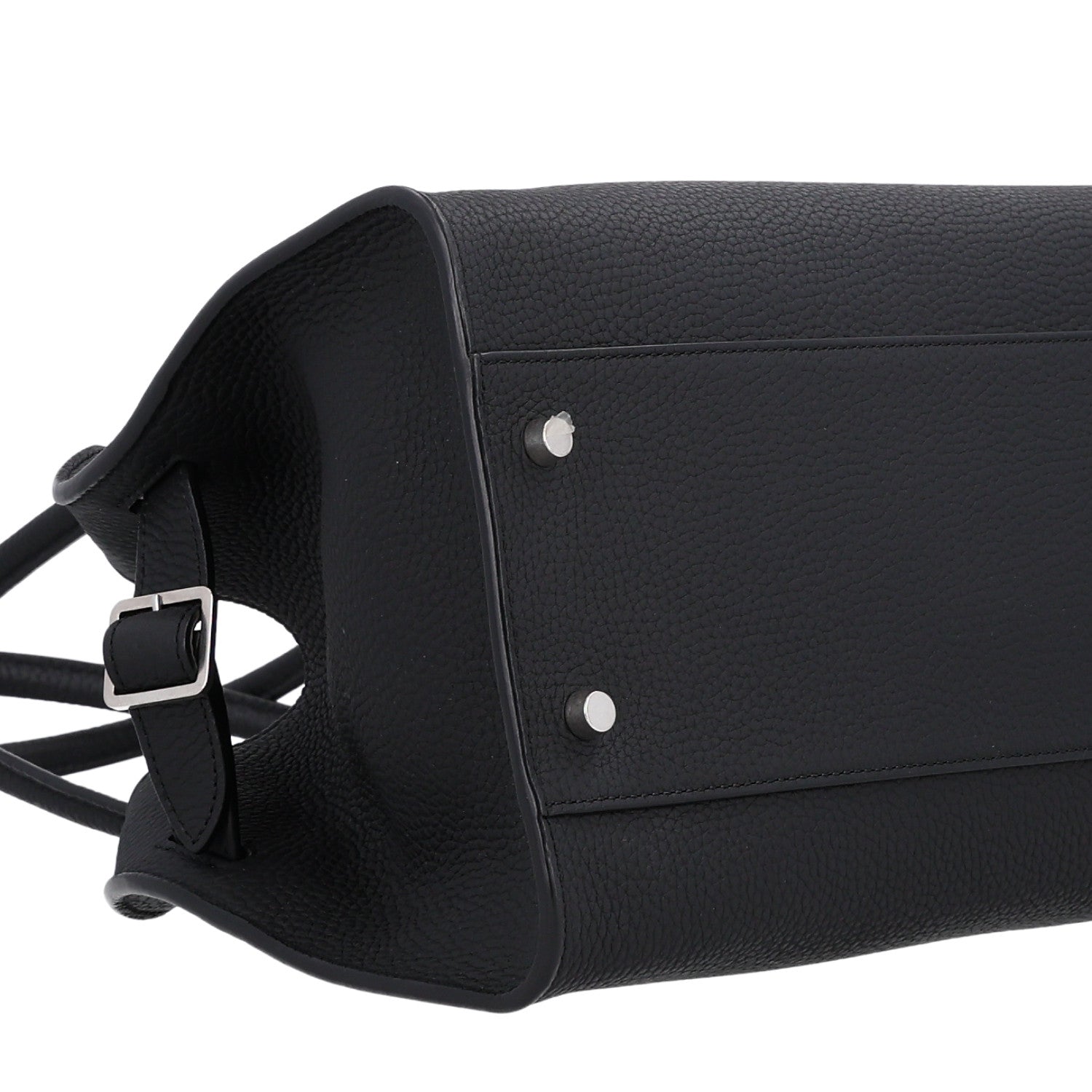 The Row Matte Grained Calfskin Margaux Shoulder 12 Black 7 of 8
