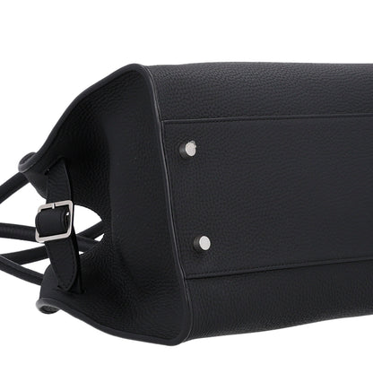 The Row Matte Grained Calfskin Margaux Shoulder 12 Black 7 of 8