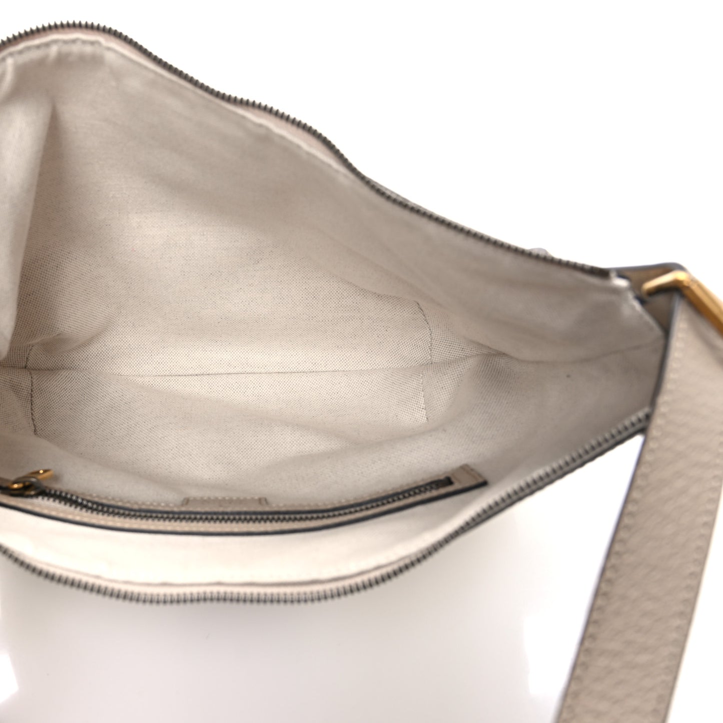 GG Supreme Monogram Textured Dollar Calfskin Web Small Ophidia Half Moon Hobo Beige Mystic White Oatmeal