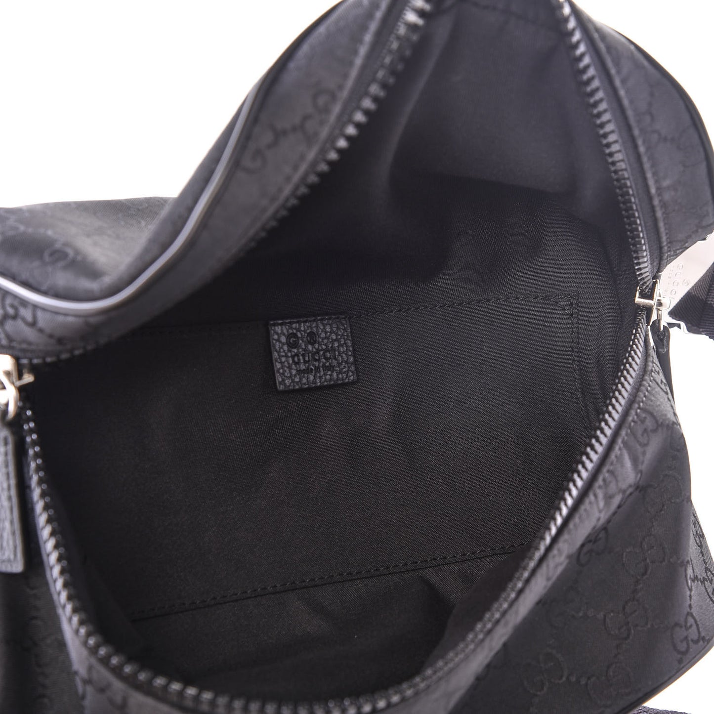 Nylon Monogram Fanny Pack Belt Bag Black