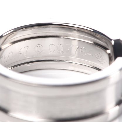 Cartier 18K White Gold Diamond 6.5mm Logo De Ring 47 4 4 of 5