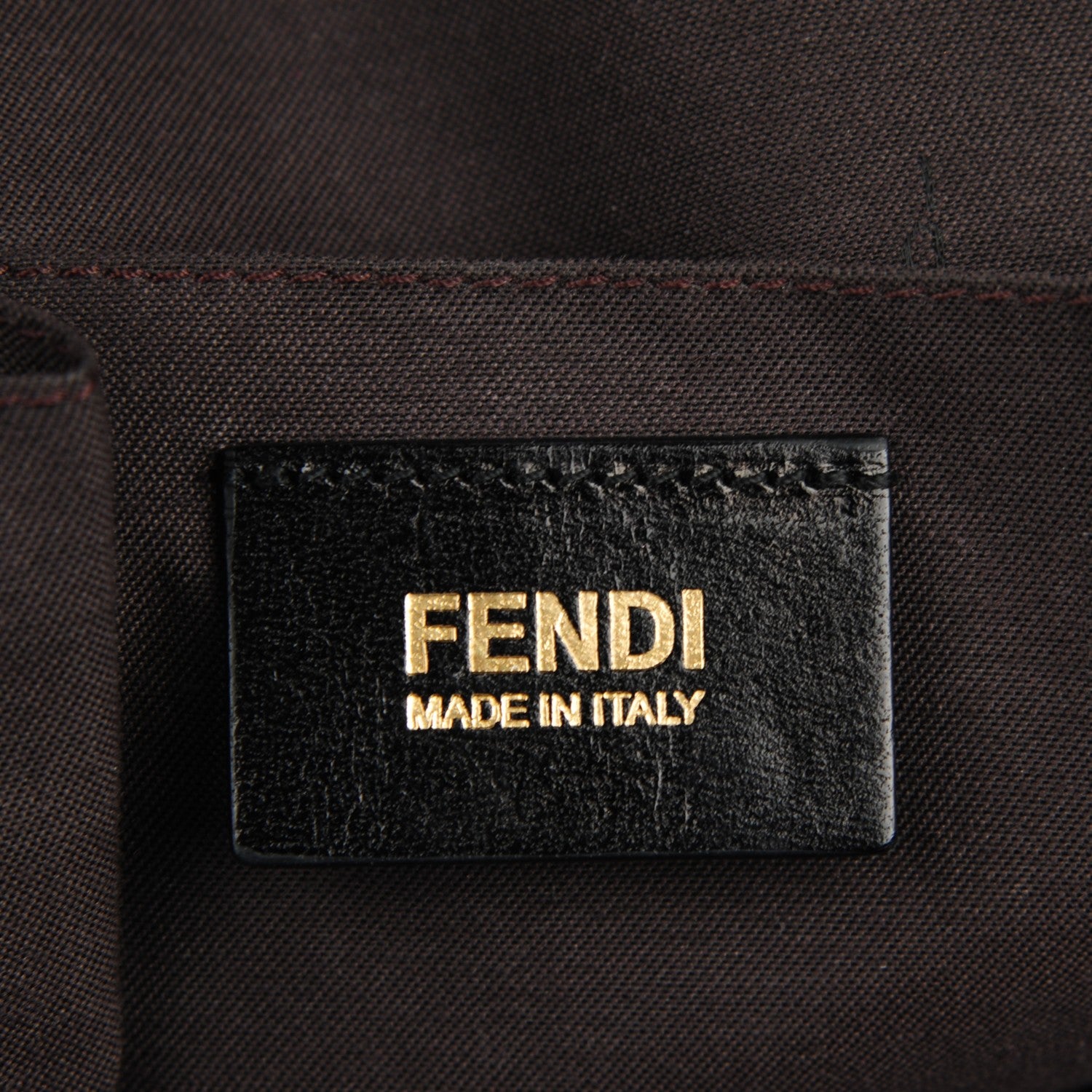 Fendi Pebbled Calfskin Small Chameleon Tote Black 6 of 7