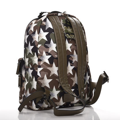 Valentino Garavani Nylon Camustars Backpack Army Green White 3 of 7