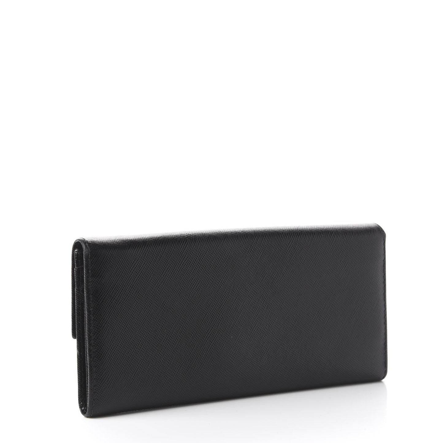 Saffiano Continental Flap Wallet Black