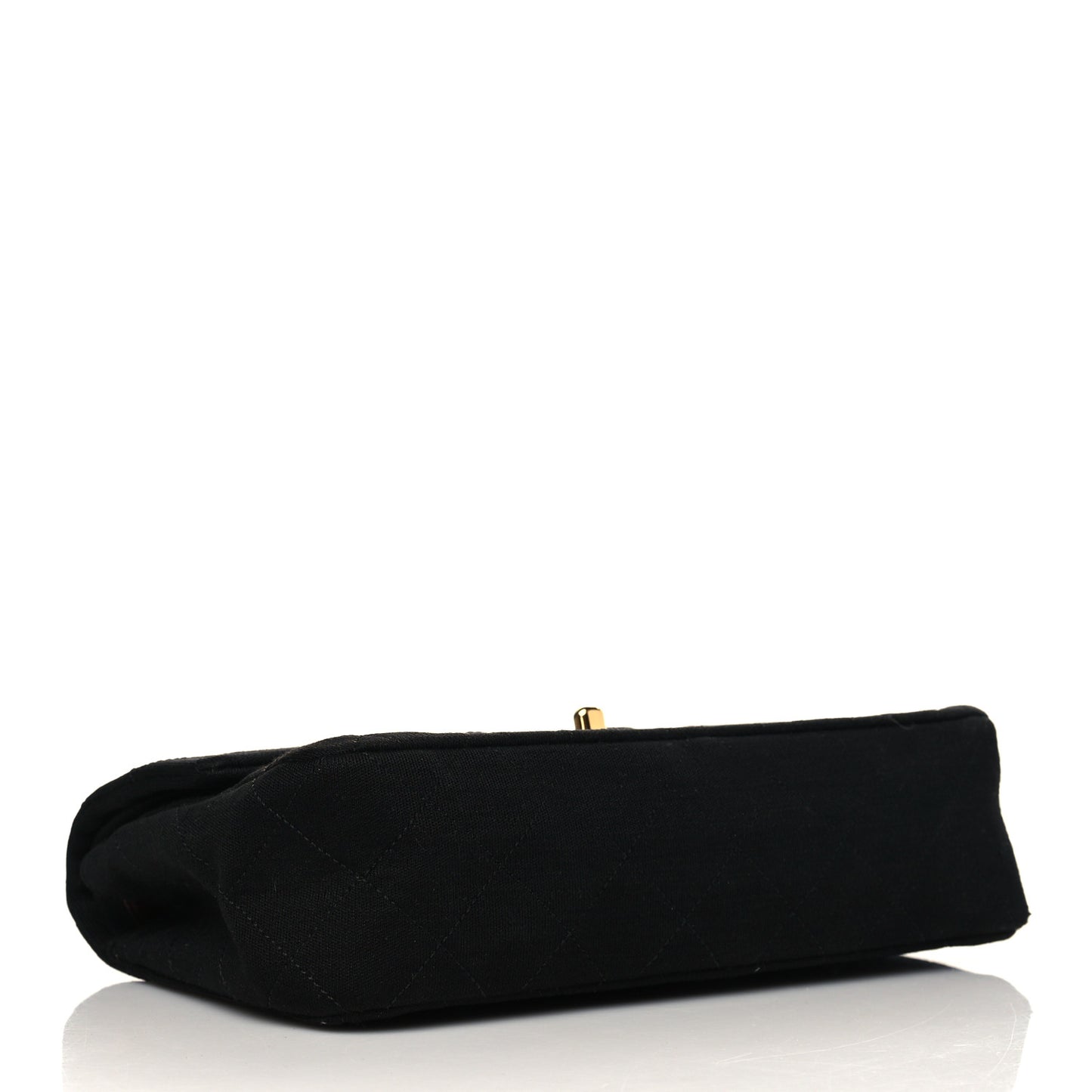 Jersey Quilted Small Double Flap Black