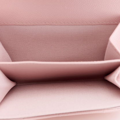 Chanel Caviar Quilted Crystal Enamel Flap Card Holder Pink 5 of 7